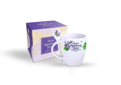 Kubek z łyżeczką dla babci ceramika prezent na dzień babci