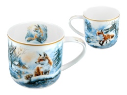 Kubek do kawy Carmani prezent na święta lis zima wszędzie