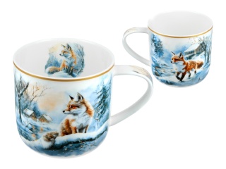 Kubek do kawy Carmani prezent na święta lis zima wszędzie