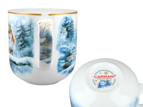 Kubek do kawy Carmani prezent na święta lis zima wszędzie