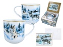 Kubek porcelana Carmani prezent na święta wilk zima wszędzie