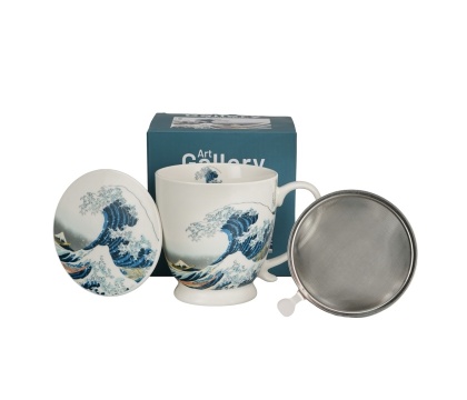 Kubek na prezent na stopce zaparzacz wielka fala Hokusai