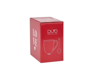 Kubek na Walentynki do herbaty z zaparzaczem rower serce