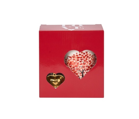 Kubek zaparzacz sitko na Walentynki do herbaty drzewo serce