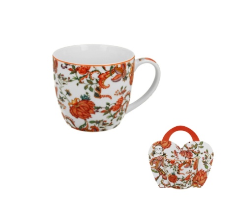 Kubek do herbaty porcelana primavera w koszyku kwiaty ethnic