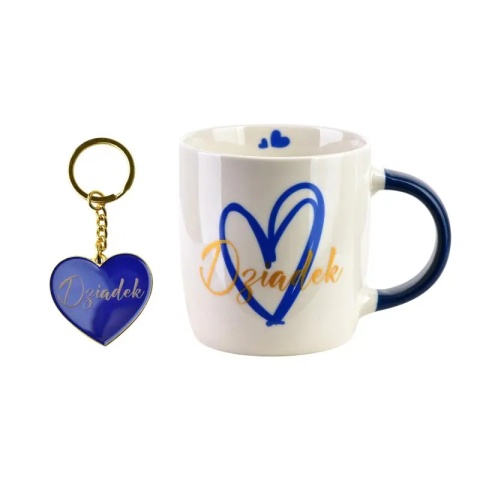 Kubek dla dziadka z brelokiem porcalana prezent dzień dziadka