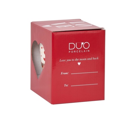 Kubek porcelana na Walentynki z zaparzaczem Jeż serca