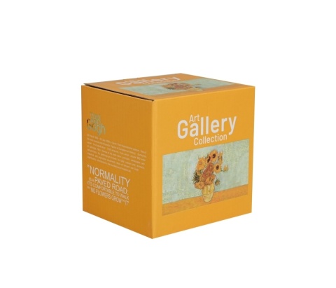 Kubek sitko na dzień kobiet duży na stopce Słoneczniki Gogh