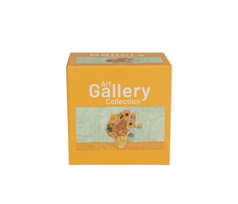 Kubek sitko na dzień kobiet duży na stopce Słoneczniki Gogh