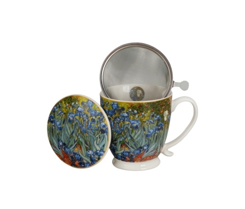 Kubek duży na stopce zaparzacz Irysy Gogh na dzień kobiet