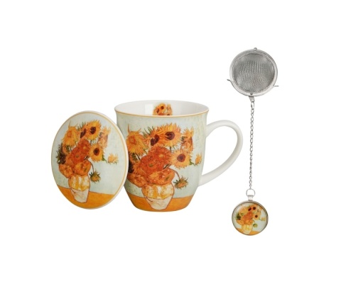Kubek sitko zawieszka na dzień kobiet Słoneczniki Gogh