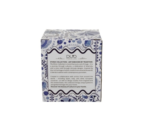 Kubek z zaparzaczem do herbaty naresh blue mozaika kwiat