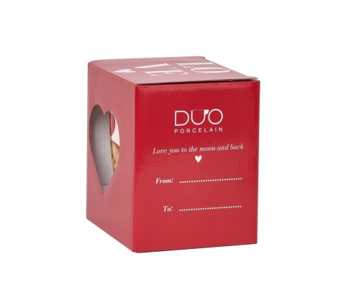 Kubek porcelana z sitkiem filtr na Walentynki Miś serca