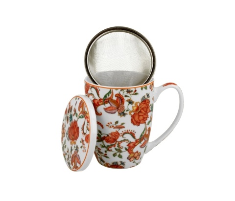 Kubek z zaparzaczem do herbaty primavera kwiat na prezent