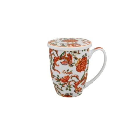 Kubek z zaparzaczem do herbaty primavera kwiat na prezent