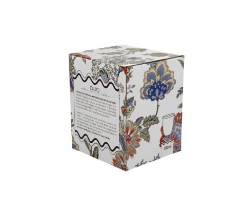 Kubek porcelana z zaparzaczem Sahat White kwiat do herbaty