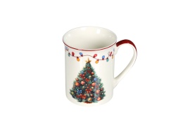 Kubki porcelana do kawy Livello 2szt kubek święta choinka