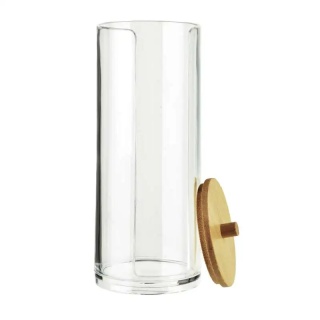 Pojemnik z pokrywką do łazienki na płatki kosmetyczne Bea