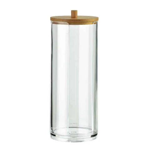 Pojemnik z pokrywką do łazienki na płatki kosmetyczne Bea