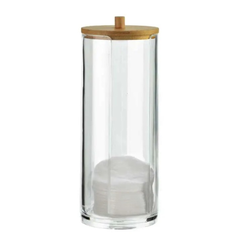 Pojemnik z pokrywką do łazienki na płatki kosmetyczne Bea