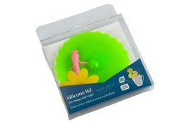 Pokrywka silikonowa do kubka przykrywka zielona kwiat