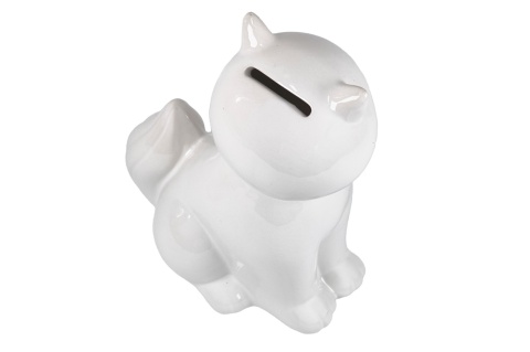 Skarbonka ceramika na urodziny kot siedzący dla dziecka