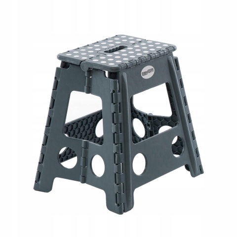 Stołek taboret składany szary antypoślizgowy do kuchni