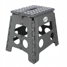 Taboret stołek składany szary antypoślizgowy do pokoju