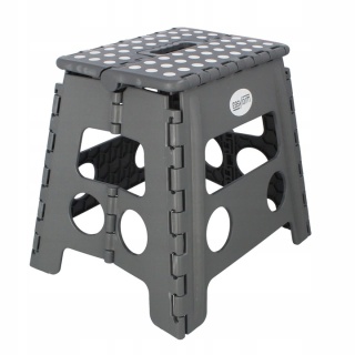 Taboret stołek składany szary antypoślizgowy do pokoju