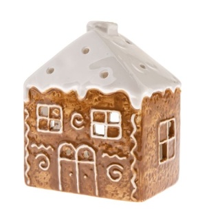 Świecznik domek z piernika ceramiczny na tealight na święta