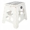 Taboret składany stołek antypoślizgowy biały do garażu