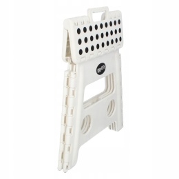 Taboret składany stołek antypoślizgowy biały do garażu