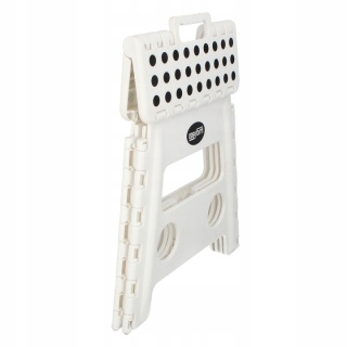 Taboret składany stołek antypoślizgowy biały do garażu