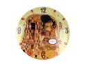 Zegar na ścianę szklany arabskie cyfry Klimt Pocałunek