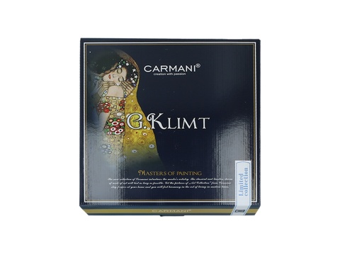 Zegar na ścianę szklany arabskie cyfry Klimt Pocałunek