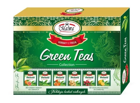 BOMBONIERKA ZIELONA MALWA HERBATA GREEN NA PREZENT