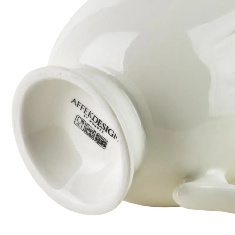 Kubek do kawy herbaty Hella jumbo tłoczony biały porcelana