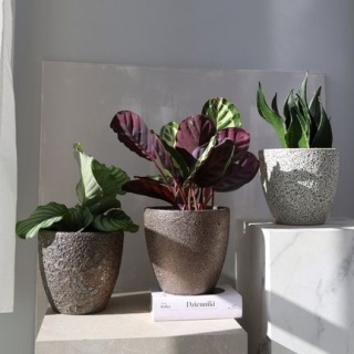 Donica z podstawką ceramiczna doniczka na ogród mrozoodporna