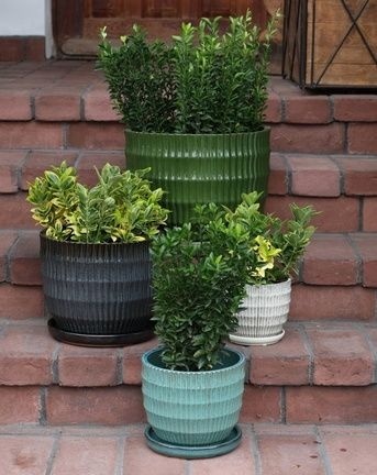 Donica duża z podstawką doniczka ogrodowa ceramiczna beż