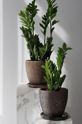 Doniczka z podstawką donica ceramiczna ogrodowa mrozoodporna