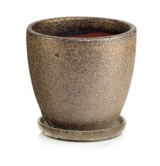 Doniczka donica ceramiczna z podstawką ogrodowa mrozoodporna