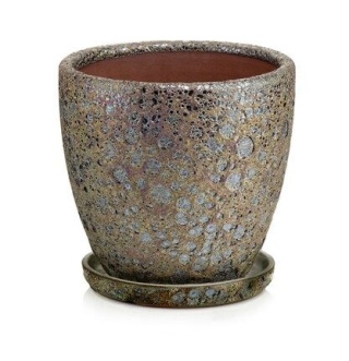 Donica doniczka z podstawką ceramika na ogród mrozoodporna