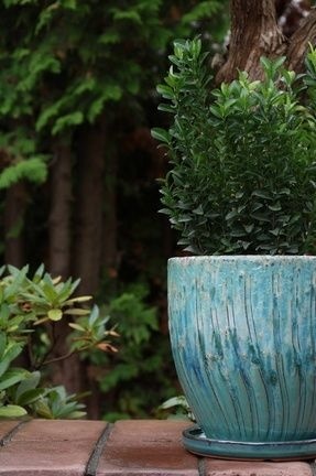 Doniczka donica z podstawką ceramika ogrodowa mrozoodporna