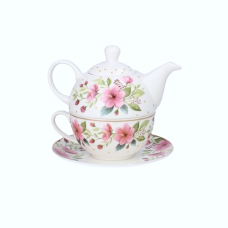 Filiżanka imbryk tea for one porcelana livello kwiaty
