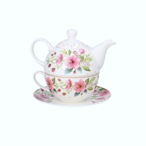 Filiżanka imbryk tea for one porcelana livello kwiaty