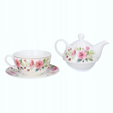 Filiżanka imbryk tea for one porcelana livello kwiaty