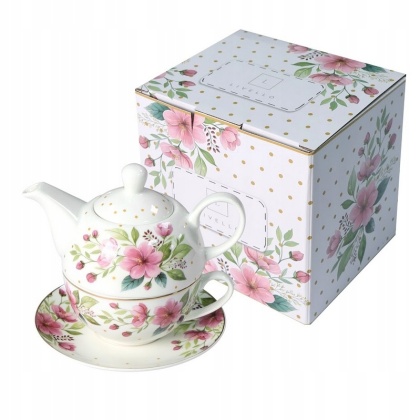 Filiżanka imbryk tea for one porcelana livello kwiaty