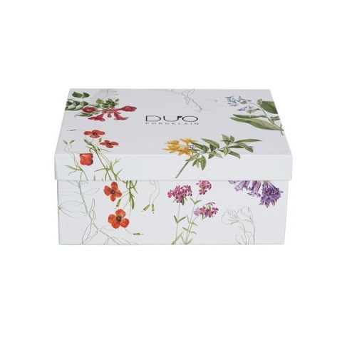 Filiżanki spodki porcelana prezent zestaw 2szt barwy natury