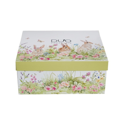 Filiżanki porcelana spodki zestaw 2szt wiosenna sielanka