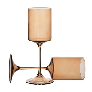 Kieliszki do wina wody soku 4szt Romane na nóżce miodowe